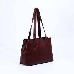 Сумка-мешок на молнии цвет бордовый - Simaland фото 2