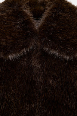 FAUX FUR COLLAR JACKET - Zara фото 14