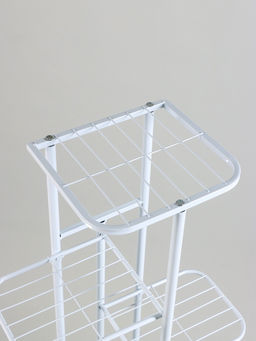 Подставка для цветов Greengo, 8 полок, 43×22×141 см, напольная, металл, белая