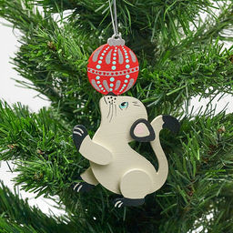 Котик с шариком.