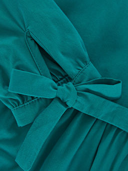 Платье для девочки из хлопка UD 7386 изумрудный - Mini maxi фото 4