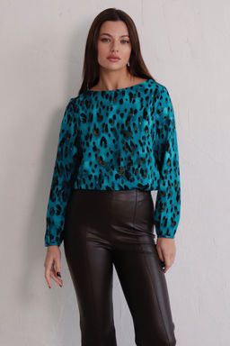 Блуза прямого силуэта с вырезом лодочка - Martichelli фото 48