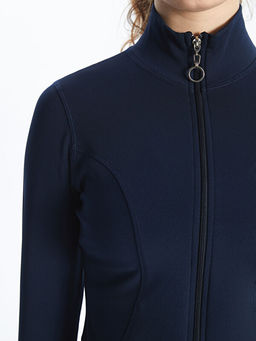 Dik Yaka Kad?n Fermuarl? Sweatshirt