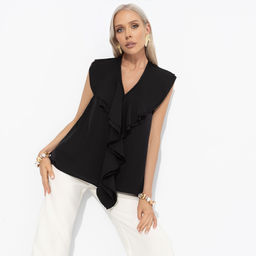 Блуза с воланами, Мелодия стиля (black) - Charutti фото 4