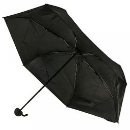 Зонт-мини механический Палитра UPF50+ ткань эпонж (полиэстер) + черное УФ-покрытие, 6 лучей, д/купола 90см, 5 сложений, 18см в сложенном виде, механизм против ветра, ручка с покрытием soft-touch, цвет черный, 218гр (Китай) - Домашняя Мода фото 3