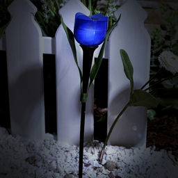 USL-C-454/PT305 BLUE TULIP Садовый светильник на солнечной батарее "Синий тюльпан". Белый свет. 1*LR аккумулятор в/к. IP44. TM Uniel.