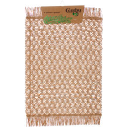 Цена за 2 шт. Салфетка на стол 30*45см "Бохо" плетеная, коричневая