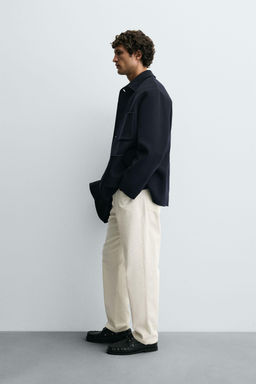WOOL OVERSHIRT WITH POCKETS - Zara фото 4