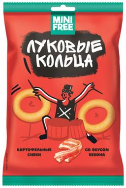 Луковые кольца Mini Free со вкусом бекона набор 5 шт 45 г