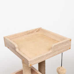 Комплекс для кошек с когтеточкой, с домиком, 58 х 54 х 87см, ЛДСП, цвет сонома - Пижон фото 11