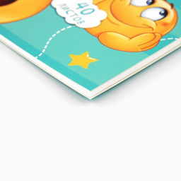 Цена за 2 шт. Альбом для рисования 40 листов А4 на пружине «Смайлики» обложка 200 г/м², бумага 100 г/м².