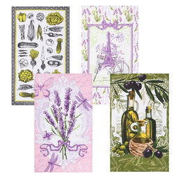 Набор полотенец кух. Доляна Прованс 35х60см-4шт, 100% хл