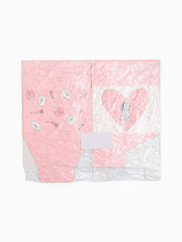Цена за 2 шт. Коробка самосборная With love, размер 12×12×8.5 см, плотность 270 г/м²