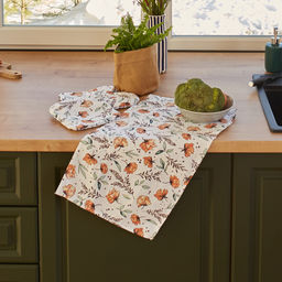 Набор кухонный Доляна Oleander: варежка 20?27 см, прихватка 19?19 см, 100% хлопок