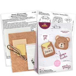 Набор для шитья Miadolla TF-0369 Броши Мишка и мед