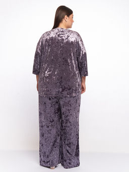 Бархатный костюм KO32511PUR64