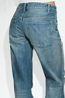 JEANS TRF FLARE ROTOS TIRO MEDIO / Azul - Zara фото 5