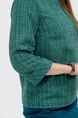 Жакет прямой зеленый - Odis фото 9