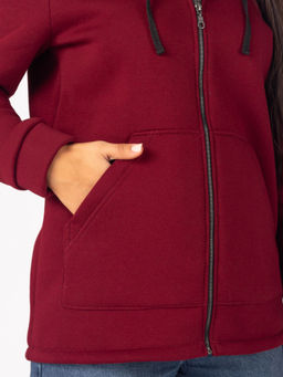 Толстовка женская футер начес 3-х нитка "РОКСАНА" БОРДО