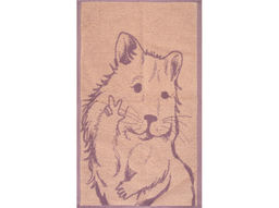 6с104.411ж1 Хомяк (орхидея1) Полотенце махровое 67х40см