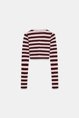 STRIPED CROP TOP - Zara фото 6