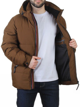 6393 BROWN Куртка мужская зимняя (200 гр. холлофайбер)