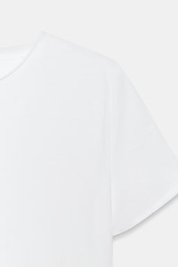 CAMISETA LAVADA MANGA CORTA / Blanco