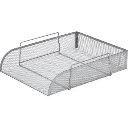Лоток горизонтальный для бумаг Attache 83x340x268мм металл сетка серебр