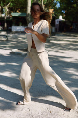 WIDE FLOWING TROUSERS - Zara фото 3
