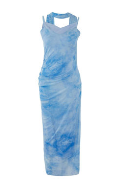 Yesil Fular Detayl? Tul Maxi Orme Elbise TPRSS25EL00314 - Trendyolmilla фото 12