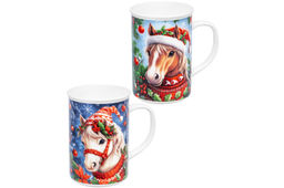 Набор 2 кружек 360 мл 11,5*7,5*11,5 см Новогодняя лошадь, фарфор - Elan gallery фото 4
