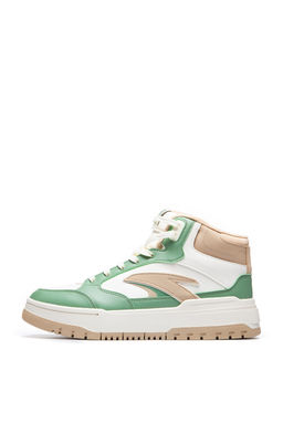 Кеды повседневные утепленные Зеленый/Бежевый/Коричневый