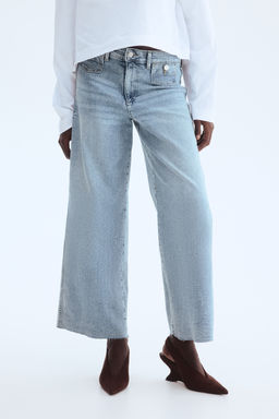Wide High Waist Ankle Jeans - H&m фото 9