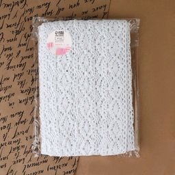 Кружево вязаное, 40 мм, 15±1 м, белое