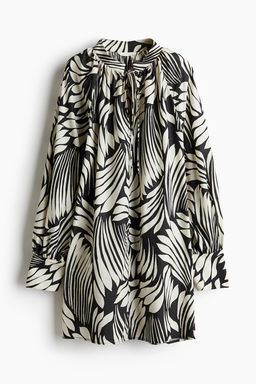 Vestido oversize con tiras de anudar - H&m фото 5