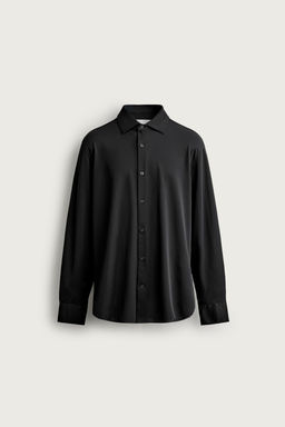 CAMISA REGULAR FIT ESTRUCTURA / Negro - Zara фото 6