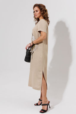 Платье Galean Style 963 бежевый