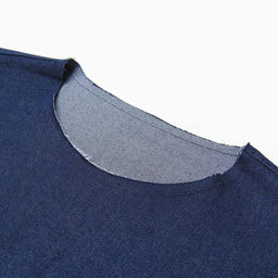 Футболка оверсайз женская MINAKU: Jeans Collection, синяя, размер 50