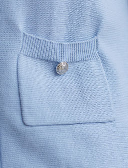 Кардиган c коротким рукавом вязаный из хлопка с акрилом