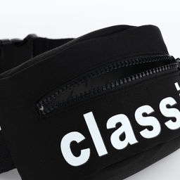 Сумка детская поясная на молнии, чёрная