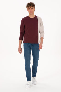 Erkek Bordo Sweatshirt
