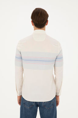 Мужская темно-синяя рубашка с длинным рукавом - U.s. polo assn фото 12