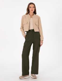 Bej Crop Top Ceket - Pierre cardin фото 4