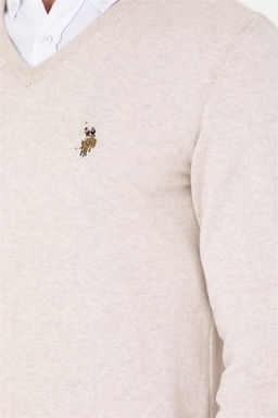 U. S. Polo Assn Мужской базовый свитер из каменного меланжа - U.s. polo assn фото 14