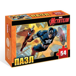 Цена за 3 шт. Пазлы «Капитан Америка», 54 детали, Мстители