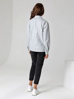 23139 Ветровка без подкладки св.серый - Dizzyway фото 3