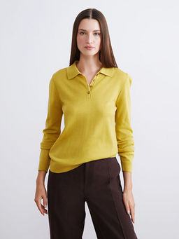 Polo Yaka Kad?n Triko Kazak