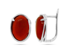 Серьги, сердолик, МЦВА175