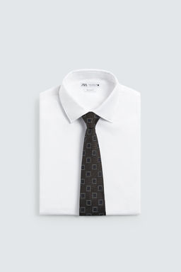 CORBATA JACQUARD GEOM?TRICO 100% SEDA / Marr?n - Zara фото 4