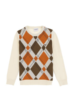 Erkek _ocuk Krem Bisiklet Yaka Kazak - U.s. polo assn фото 2